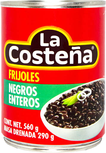 FRIJOLES NEGROS ENTEROS LA COSTEÑA