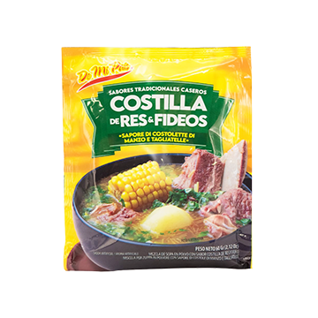 SOPA DE COSTILLA DE RES CON FIDEOS